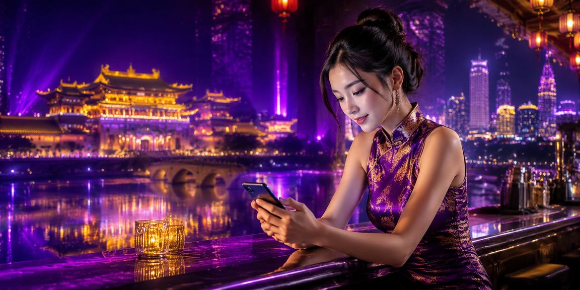 Người chơi cá cược thể thao tại Huế trong không gian neon sôi động buổi tối