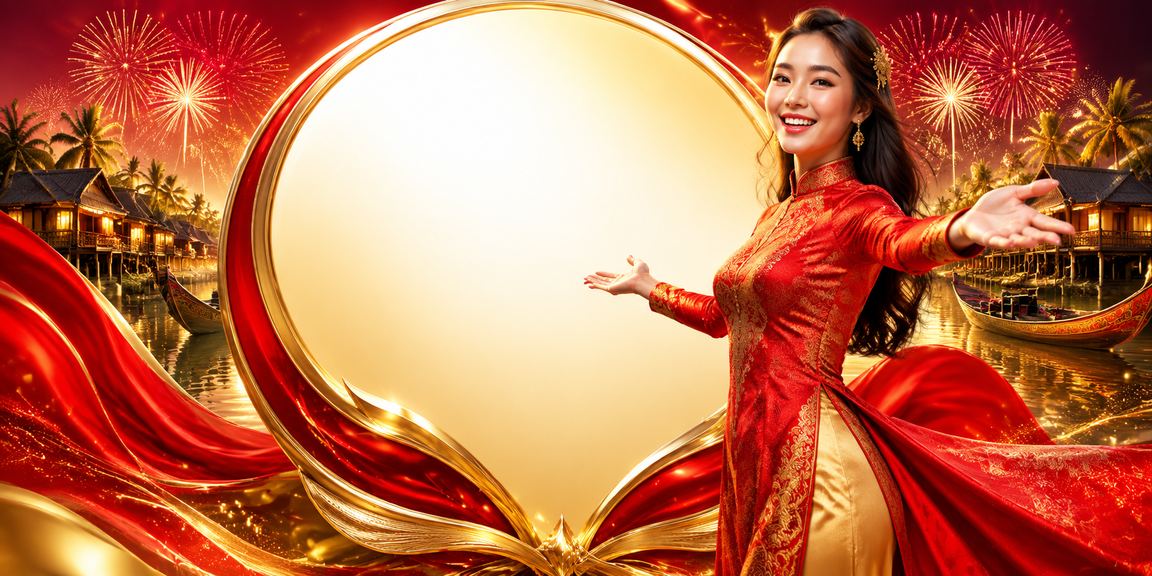 Người phụ nữ áo dài bên sông Mekong dùng điện thoại xem thông tin cược trực tuyến