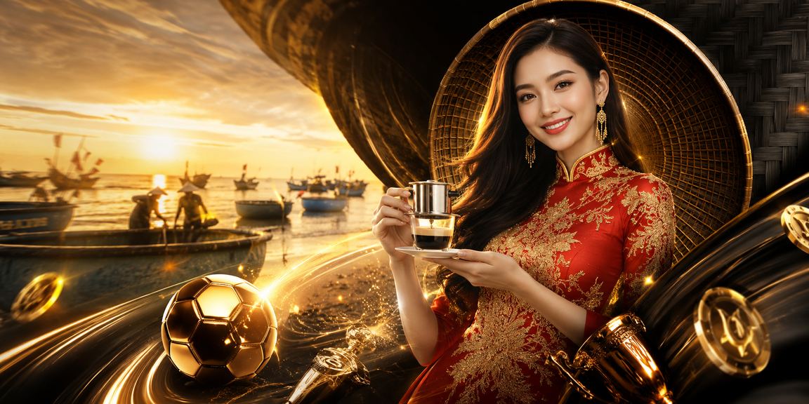 Người chơi cá cược thể thao tại Mũi Né với nón lá truyền thống Việt Nam trên ứng dụng di động