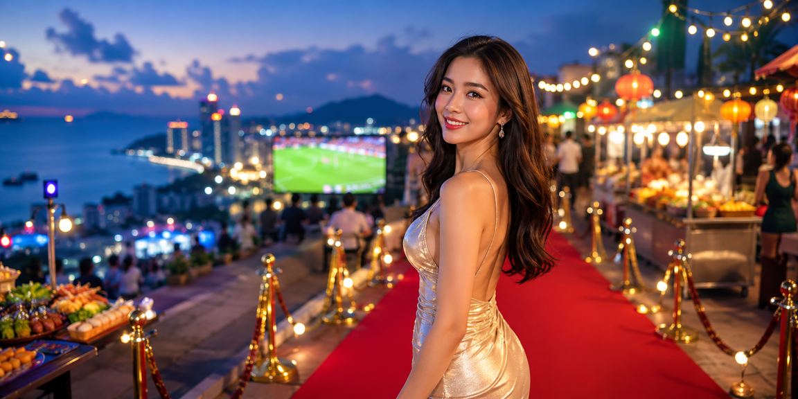Người chơi tại Phú Quốc trải nghiệm slot game trực tuyến tại chợ đêm sôi động